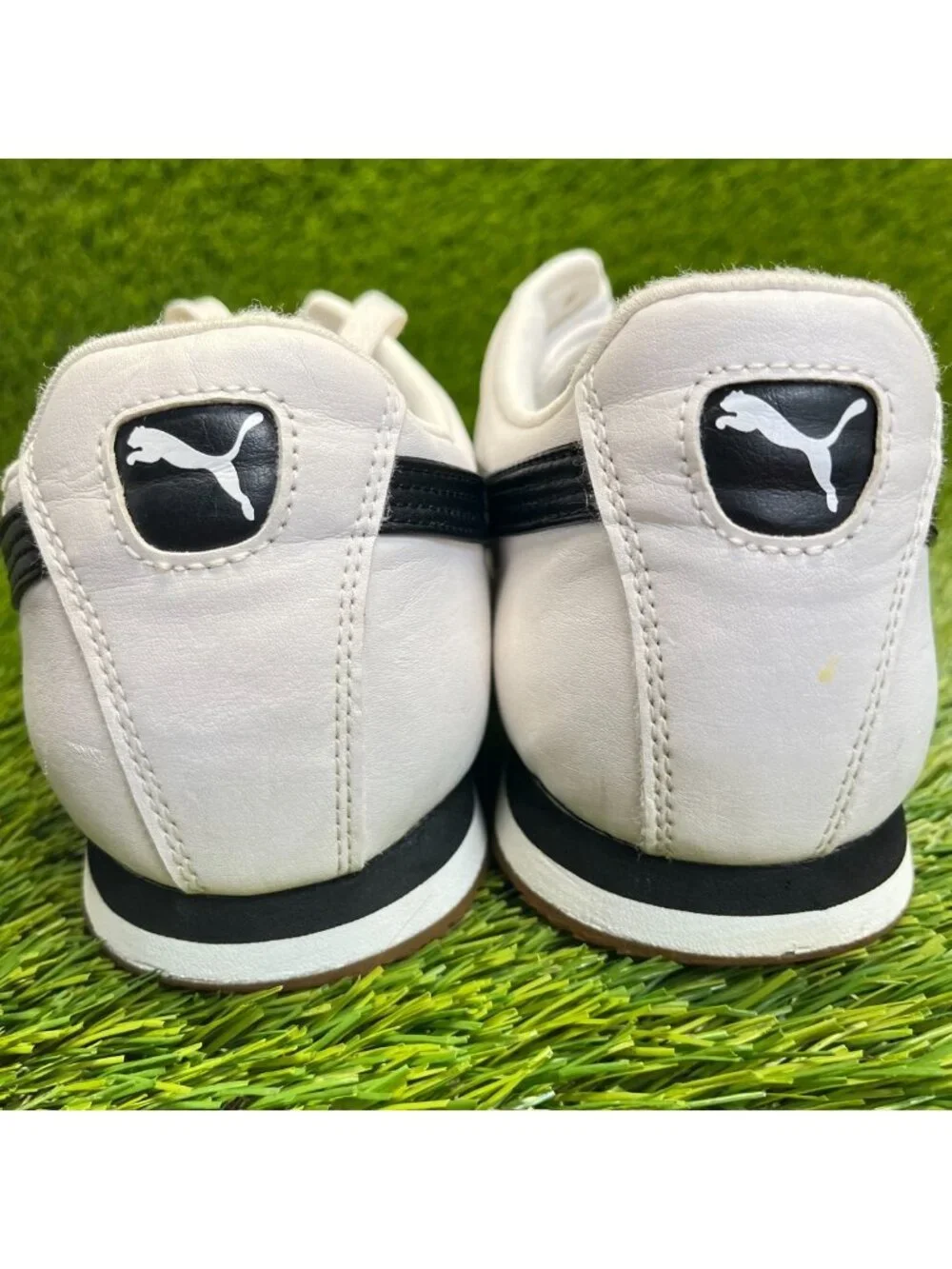Puma Roma Basic Mens Size 10.5 White Black Athletic Lifestyle Shoes Sneakers